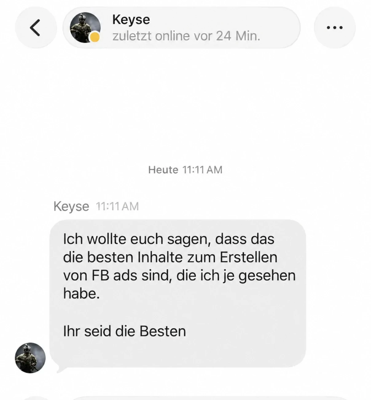 Direktnachricht: Der beste Inhalt zum Erstellen von Facebook-Anzeigen, den die Person je gesehen hat