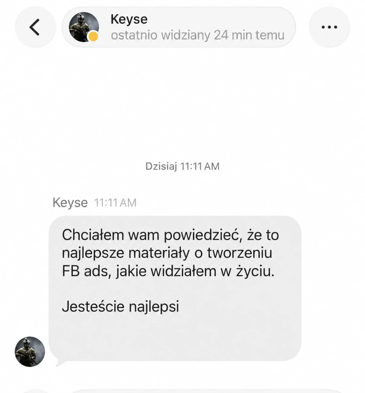 Wiadomość prywatna: najlepsze treści o tworzeniu reklam na Facebooku, jakie uczestnik widział